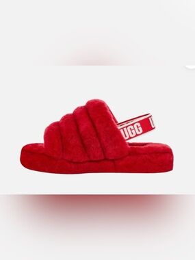 🔥 NEW UGG Funkette Platform Slippers - Ribbon Red 🔥 Brand New never worn, size 8